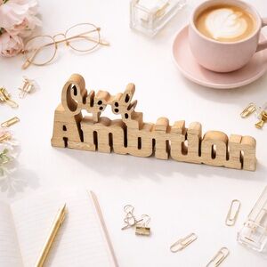 Dolly Parton “Cup of Ambition” Wooden Sign | Desk Decor | Country Home Accent